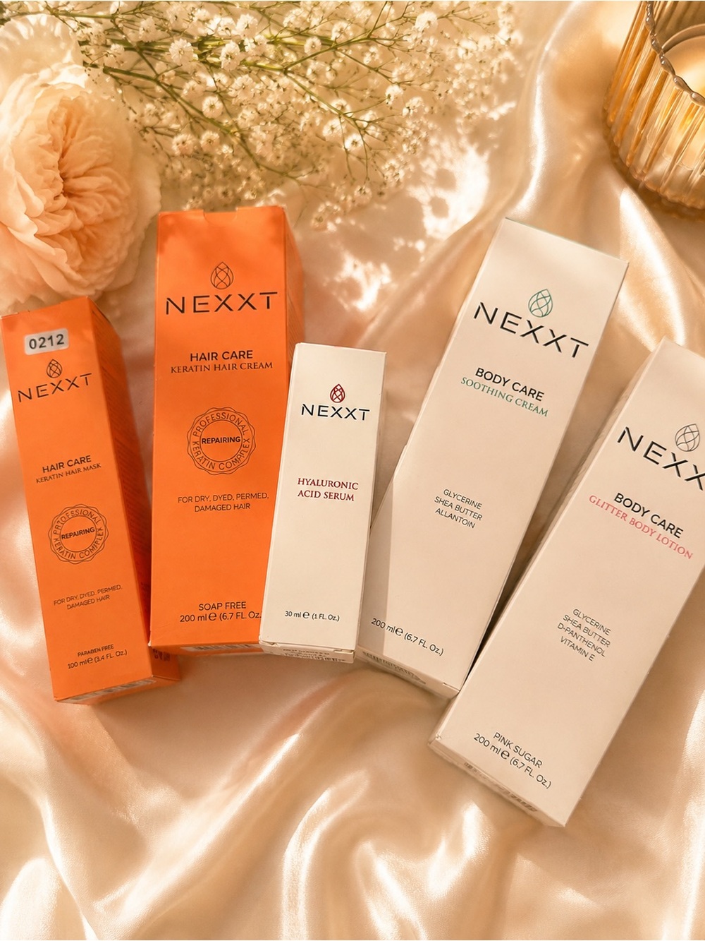 Nexxt bundle Women Skincare Hyaluronic Acid Serum & Body Care -